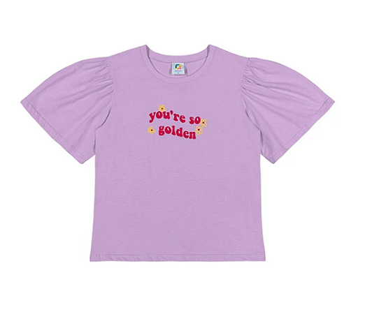 Alenice - Blusa Infantil Menina Roxo Com Detalhe Manga - Ref 71157