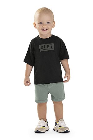 Conjunto Menino Infantil Camiseta e Bermuda - Coloritta - Ref 70177