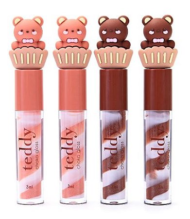 Gloss Labial Hidratante - Teddy 3ml - Choko Gloss - Vivai - Chocolate
