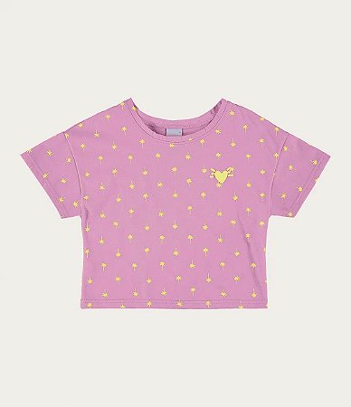 Blusa Feminina Infantil Cropped em Malha Organica Malwee -Rosa Neon REF104830