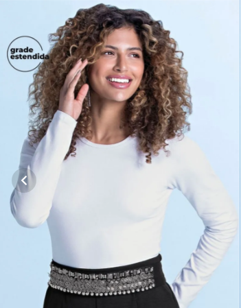 Blusa Feminina Adulto - Básica Manga Longa - Marialícia - Ref 52229