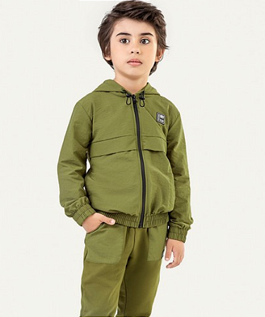 Jaqueta Corta Vento Masculino Infantil Com Ziper e Capuz Preto - Colorittá - Ref 74158