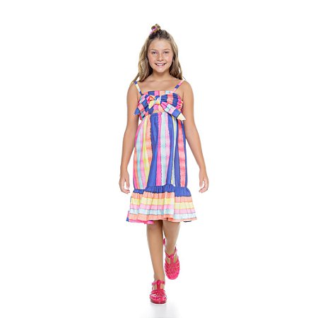 Vestido Infantil Midi Colorido Mylu REF91070323