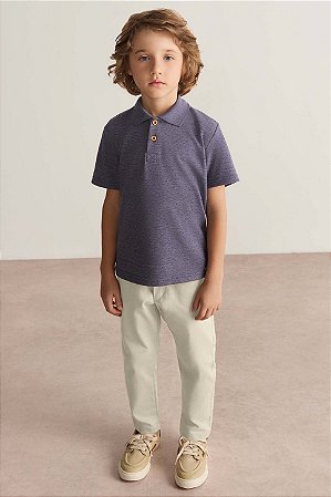 Camisa Polo Menino Infantil - Pique Com Botão - Colorittá - Ref 74275