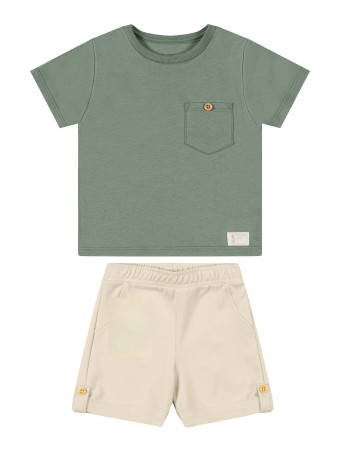 Conjunto Menino - Camiseta em Algodão e Bermuda - Colorittá - Ref 70232