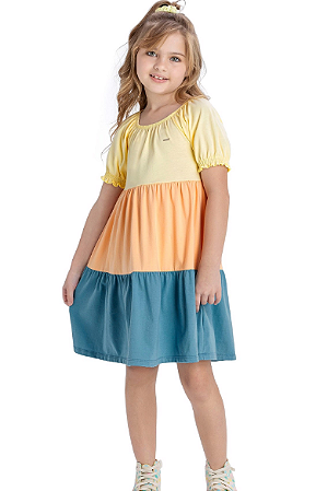 Vestido Infantil Menina Três Marias Colorido - Elian - Ref251785
