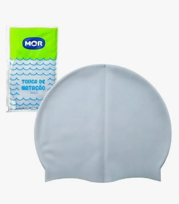 Touca Para Natação - De Silicone - Cinza Mor - Adulto e infantil