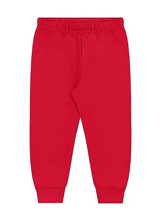Calça Moletom Flanelado com Punho Infantil Menina -Pink REF50059