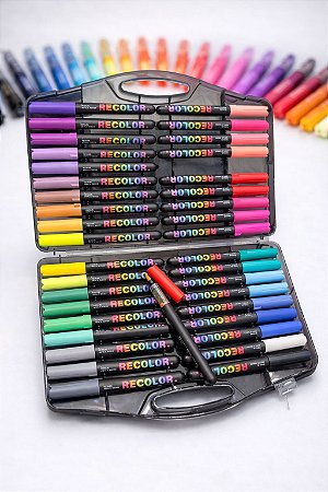 Conjunto Acrílica Marcador de 36 Cores Caneta À Prova D'água Pincel Especial