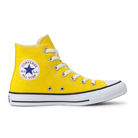 Tênis Converse All Star Chuck Taylor Cano Alto Plataforma Amarelo – Loja  Bela Perennis