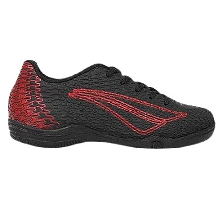 Chuteira Pênalty Futsal Bravo XXII Preto/Vermelho Masculino