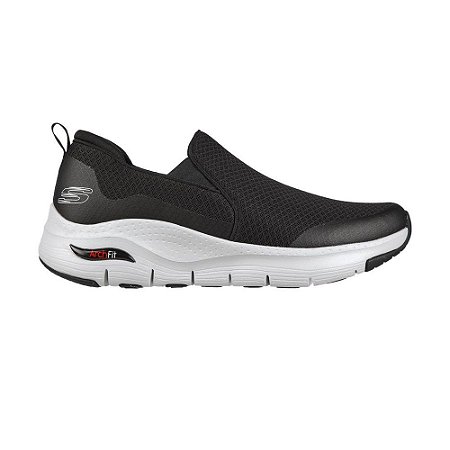 Tênis Skechers Arch Fit Preto/Branco Masculino