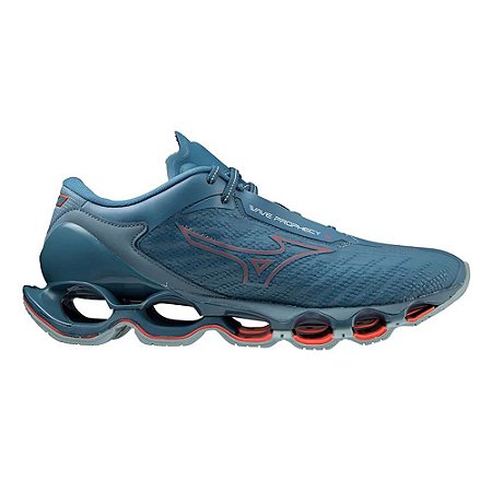 Tenis Mizuno Wave Prophecy 12 Azul Laranja Masculino Tontri Esportes