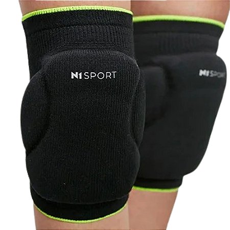 Joelheira N1 Sport Volei Fler Preto/Verde Unissex
