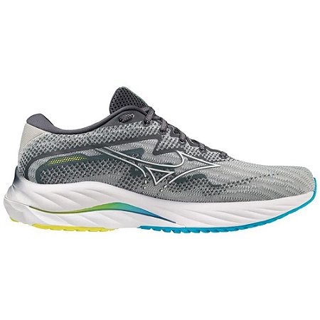 Tênis Mizuno Wave Rider 27 Cinza/Verde Masculino