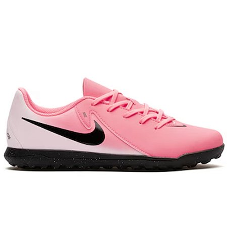 Chuteira Nike Society Phantom Jr Gx II Club Tf Rosa/Preto Masculino