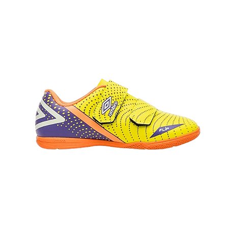 Chuteira Umbro Futsal Flip Kids Verde/Roxo Infantil
