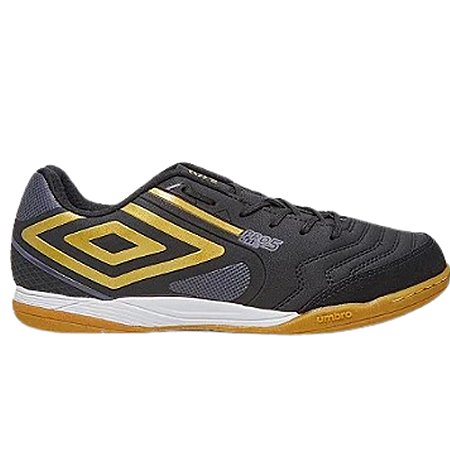 Chuteira Umbro Futsal Pro 5 Club Preto/Dourado Masculino