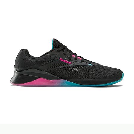 Tênis Reebok Nano X4 Preto/Azul/Rosa Feminino