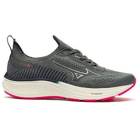 Tênis Mizuno Wave Cool Ride 3 Chumbo/Rosa Feminino