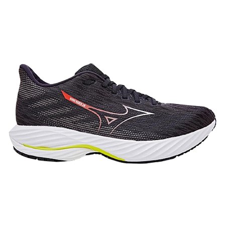 Tênis Mizuno Wave Rider 28 Preto/Branco/Cinza Masculino