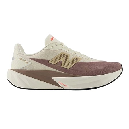 Tênis New Balance Rebel V5 Branco/Marrom OFF Masculino