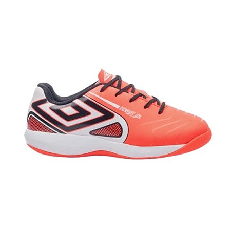 Chuteira Umbro Futsal Pro 5 Jr Coral/Branco Infantil