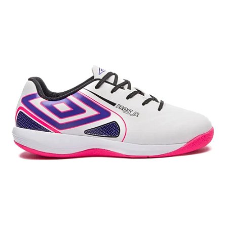 Chuteira Umbro Futsal Pro 5 Jr Branco/Preto Infantil