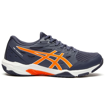 Tênis Asics Gel Rocket 11 Indigo Fog/Laranja Masculino