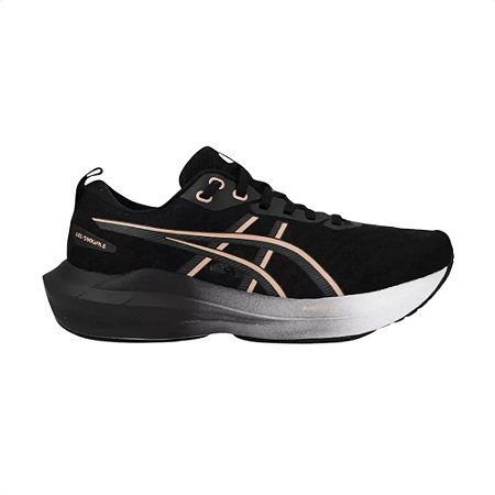 Tênis Asics Gel-Shogun 8 Preto/Rosa Feminino