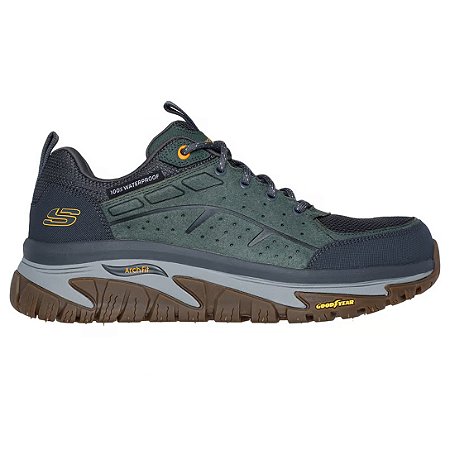 Tênis Skechers Arch Fit Road Walker Verde/Cinza Masculino