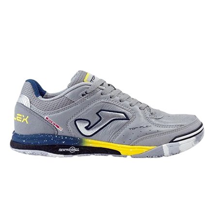 Chuteira Joma Futsal Top Flex Cinza/Amarelo Masculino