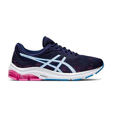 tenis asics azul marinho e rosa