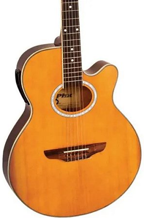 Violão Elétrico Nylon Phx Ftn35 Flat Cutway Natural