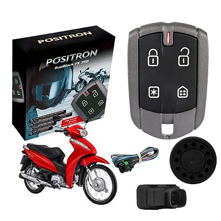 Alarme Para Moto Pósitron Duoblock FX 350 G8 Biz 2018 Função Presença Sensor de Movimento