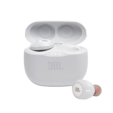 Fone De Ouvido Bluetooth Jbl Tune 125tws Microfone Branco