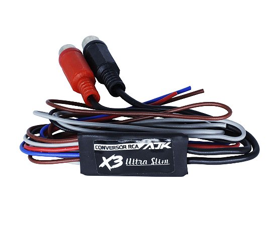 Conversor Automotivo AJK X3 Adaptador Fios Para RCA Ultra Slim
