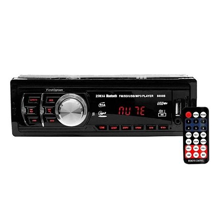 Auto Rádio Automotivo First Option 8850B Bluetooth USB AUX SD MP3