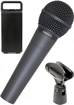 Microfone Dinâmico Behringer Xm8500 De Mão Com Fio Preto