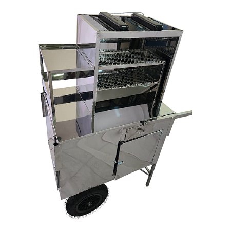 Carrinho de Churrasco À Gás 50cm Churrasqueira - inox