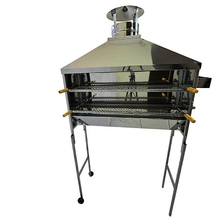 Carrinho Para Espetinhos Em Inox 60cm Churrascos Ambulantes