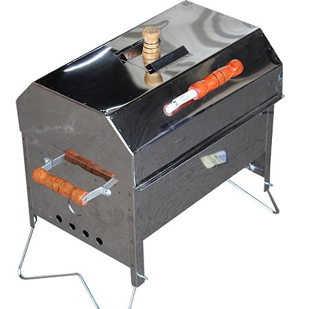 Churrasqueira Mini a Bafo 3Kg com Grelha Em Inox 36X25cm