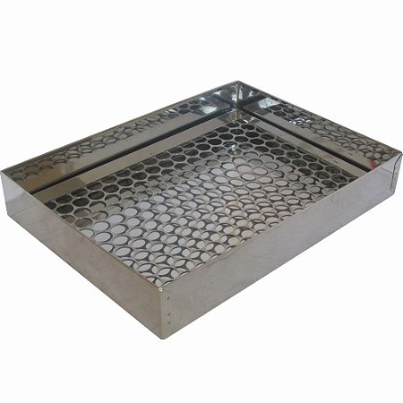 Escorredor de Pastel e Frituras 40x30cm em Inox