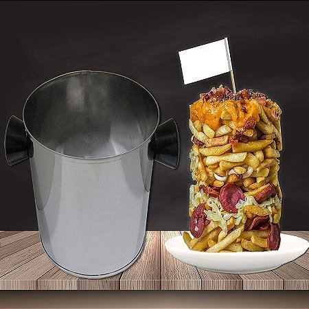 Forma Molde Torre De Batata Bacon Calabresa Aço Inox 17cm - Pequena