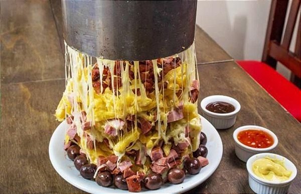 Forma Molde Torre De Batata Bacon Calabresa Aço Inox 30cm - Grande