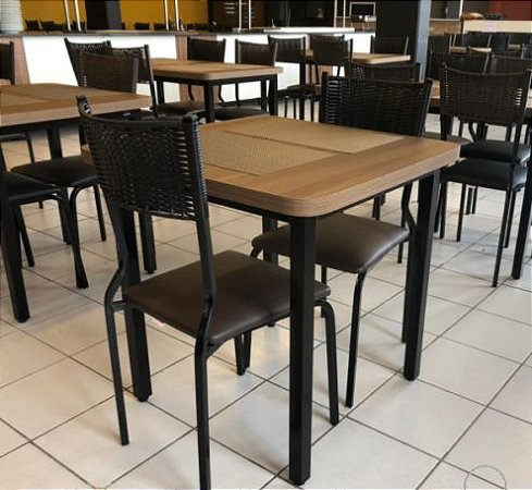 Conjunto com 1 Mesa e 2 Cadeiras - Mesas e Cadeiras para Restaurante REF 7070