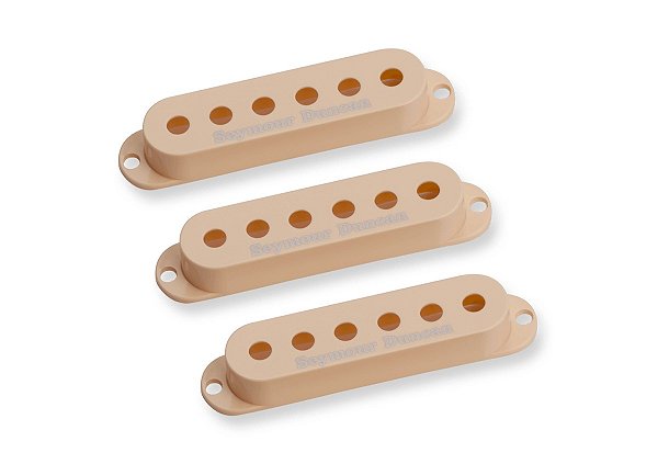 Jogo 3 Capas Seymour Duncan S-Cover Strato Com Logo, Creme