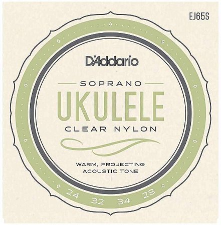 Encordoamento D'Addario EJ65S Ukulele Soprano 24-32-34-28