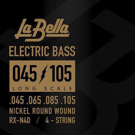 Encordoamento La Bella Baixo 4 Cordas RX NP 45-105