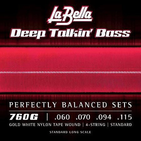 EM BREVE: Encordoamento La Bella Baixo 4 Cordas DTB Gold White Nylon
